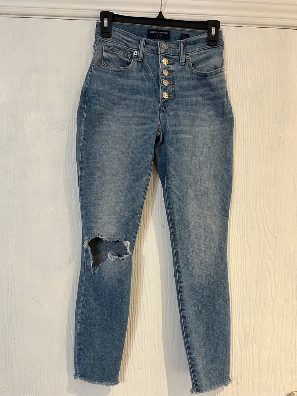 Lucky Brand Light Blue High-Rise skinny Bridgette